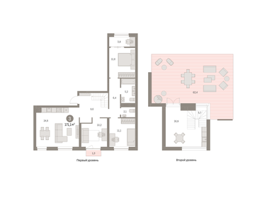 167 м², 3-комнатная квартира 22 500 000 ₽ - изображение 99