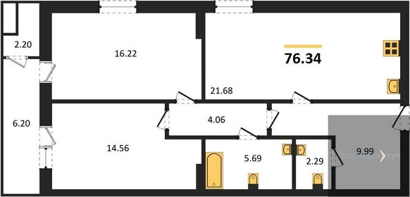 79,4 м², 2-комнатные апартаменты 9 881 850 ₽ - изображение 69