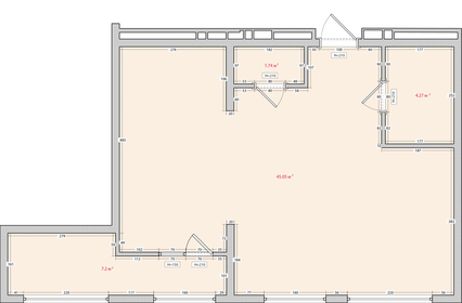 Квартира 56,7 м², 2-комнатная - изображение 1