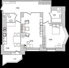 77,7 м², 2-комнатная квартира 14 557 000 ₽ - изображение 42