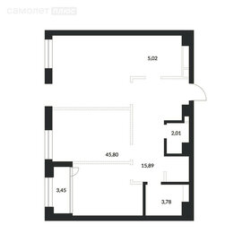 Квартира 75,8 м², 1-комнатная - изображение 1