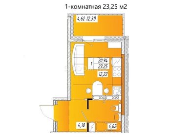 Квартира 22 м², 1-комнатная - изображение 1