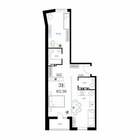 Квартира 82,4 м², 2-комнатная - изображение 1