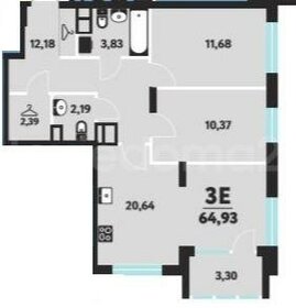 61,7 м², 3-комнатная квартира 6 990 000 ₽ - изображение 11