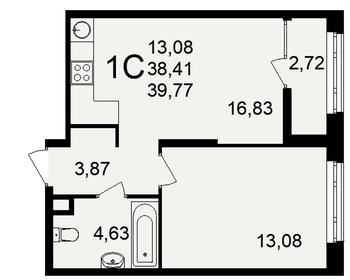 38,1 м², 1-комнатная квартира 4 109 400 ₽ - изображение 16