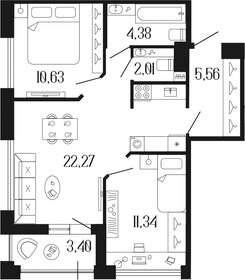 21,8 м², квартира-студия 5 020 000 ₽ - изображение 14