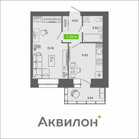 Квартира 34,1 м², 1-комнатная - изображение 1