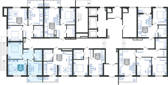 39 м², 2-комнатная квартира 7 200 000 ₽ - изображение 32