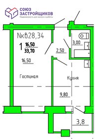 Квартира 38 м², 1-комнатная - изображение 1