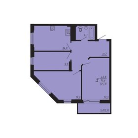 85,2 м², 3-комнатная квартира 7 398 000 ₽ - изображение 107