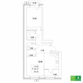 54,3 м², 1-комнатная квартира 11 848 000 ₽ - изображение 42