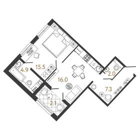 48,5 м², 1-комнатная квартира 23 250 000 ₽ - изображение 67