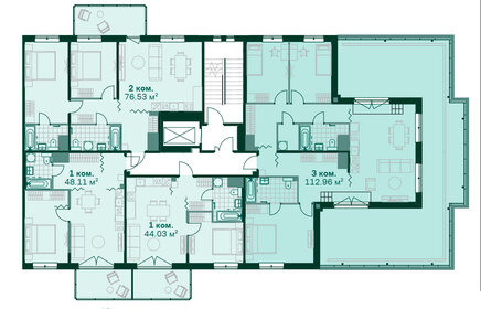 124,8 м², 3-комнатная квартира 37 335 000 ₽ - изображение 107