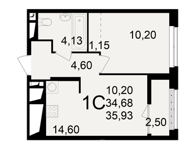 40,6 м², 2-комнатная квартира 3 448 000 ₽ - изображение 108