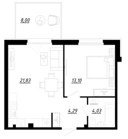 46,8 м², 1-комнатная квартира 6 638 363 ₽ - изображение 17