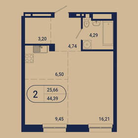 40,8 м², квартира-студия 13 800 000 ₽ - изображение 16