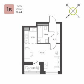 30,1 м², 1-комнатная квартира 4 430 000 ₽ - изображение 9