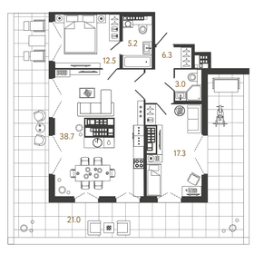 100 м², 2-комнатная квартира 61 120 000 ₽ - изображение 83