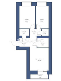 Квартира 55,7 м², 2-комнатная - изображение 1