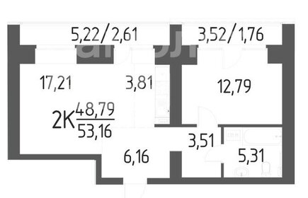 51,3 м², квартира-студия 6 158 000 ₽ - изображение 72