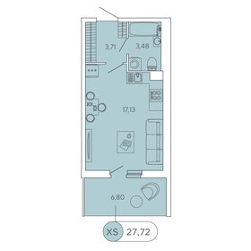 29 м², квартира-студия 4 200 000 ₽ - изображение 1