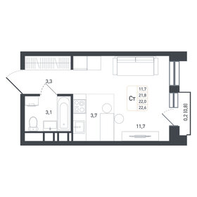 Квартира 22 м², студия - изображение 1