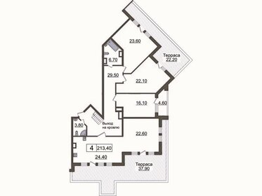 Квартира 213,4 м², 3-комнатная - изображение 1