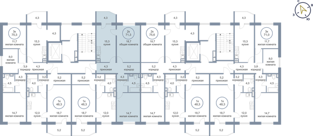 60,1 м², 2-комнатная квартира 6 500 000 ₽ - изображение 39