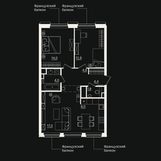 Квартира 67,4 м², 3-комнатная - изображение 2