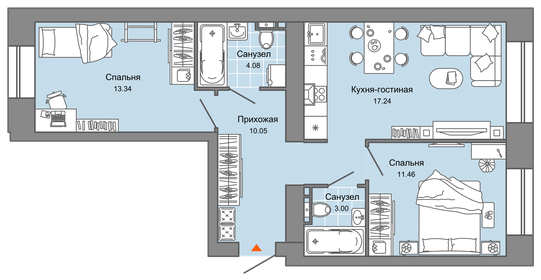 64,4 м², 3-комнатная квартира 6 160 000 ₽ - изображение 140