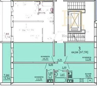 75 м², 3-комнатная квартира 5 990 000 ₽ - изображение 45