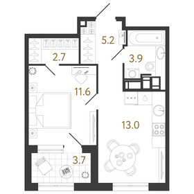 36,4 м², 1-комнатная квартира 11 227 933 ₽ - изображение 31