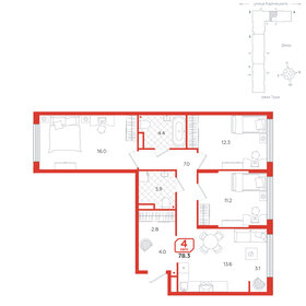 78,3 м², 4-комнатная квартира 10 380 000 ₽ - изображение 1