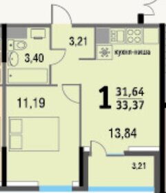 32,1 м², 1-комнатная квартира 5 750 000 ₽ - изображение 51