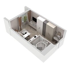 Квартира 24 м², 1-комнатная - изображение 5