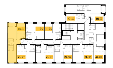 59,7 м², 3-комнатная квартира 11 500 000 ₽ - изображение 136