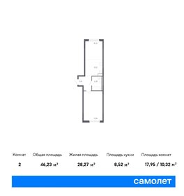 46 м², 1-комнатная квартира 4 690 000 ₽ - изображение 16