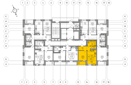 37 м², 1-комнатная квартира 7 400 000 ₽ - изображение 16