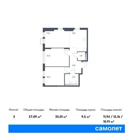 54,6 м², 2-комнатная квартира 13 673 495 ₽ - изображение 27