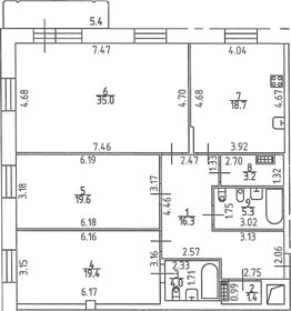 Квартира 124,5 м², 3-комнатная - изображение 1