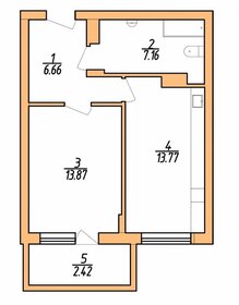 42,5 м², 1-комнатная квартира 3 800 000 ₽ - изображение 60