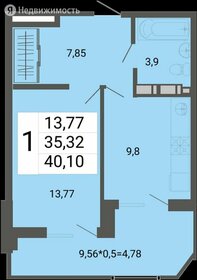 Квартира 40 м², 1-комнатная - изображение 4