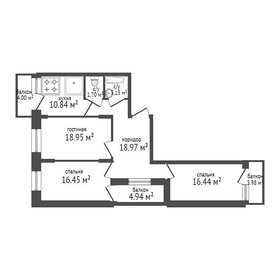 Квартира 100 м², 3-комнатная - изображение 1