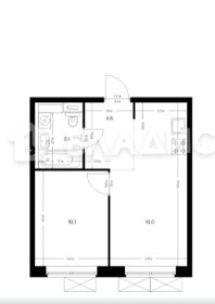 Квартира 34,3 м², 1-комнатная - изображение 1