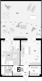 18,5 м², 1-комнатные апартаменты 2 050 000 ₽ - изображение 44