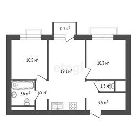 Квартира 52,6 м², 2-комнатная - изображение 1