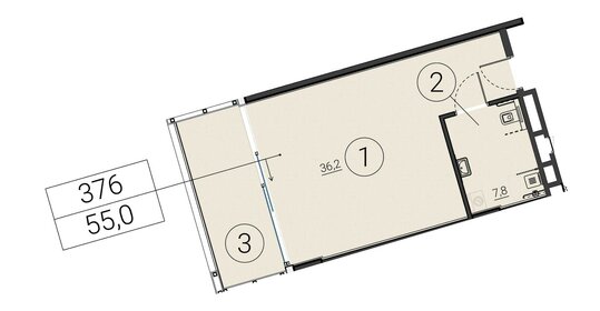 54,6 м², 1-комнатные апартаменты 76 440 000 ₽ - изображение 22