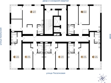 40,4 м², 1-комнатная квартира 4 281 340 ₽ - изображение 20