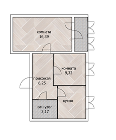 Квартира 43,5 м², 2-комнатная - изображение 3