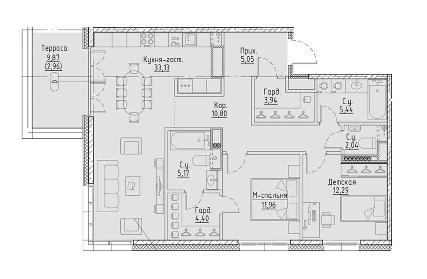 97,2 м², 2-комнатная квартира 18 750 000 ₽ - изображение 1